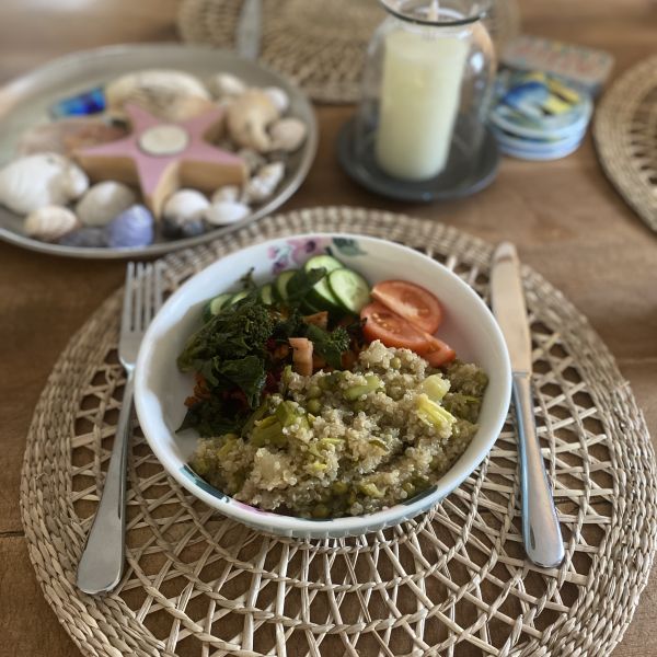 Cleansing leek and quinoa risotto