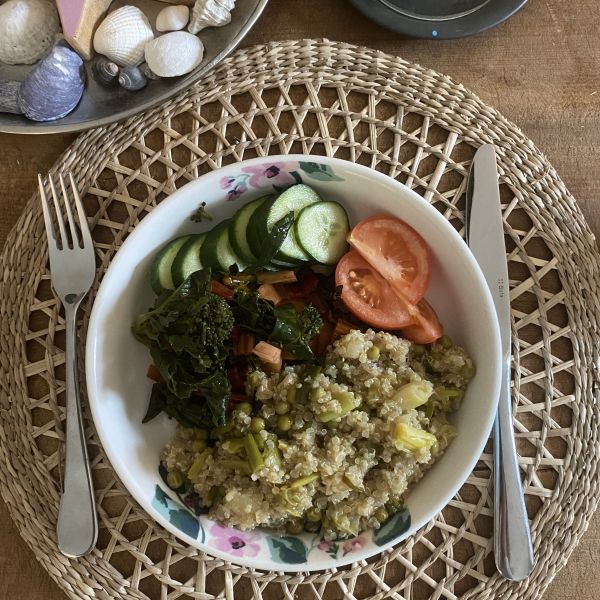 Cleansing leek and quinoa risotto
